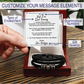 Customizable Names and Message Elements - Men's Love You Forever Bracelet With Wooden Box With LED And Message Card For Best Ever Dad - Elegant Endearments