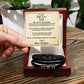 Men's Love You Forever Bracelet With Wooden Box With LED And Message Card For Best Ever Dad - Elegant Endearments