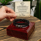 Men's Love You Forever Bracelet On Closed Wooden Box With LED And Message Card For Best Ever Dad - Elegant Endearments