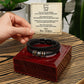 Men's Love You Forever Bracelet On Closed Wooden Box With LED And Message Card For Funny Dad - Elegant Endearments